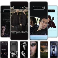 the vampire diaries stefan damon salvatore phone case for samsung galaxy s20 s10 s21 ultra note 10 20 s9 s8 s7 fe plus lite cove