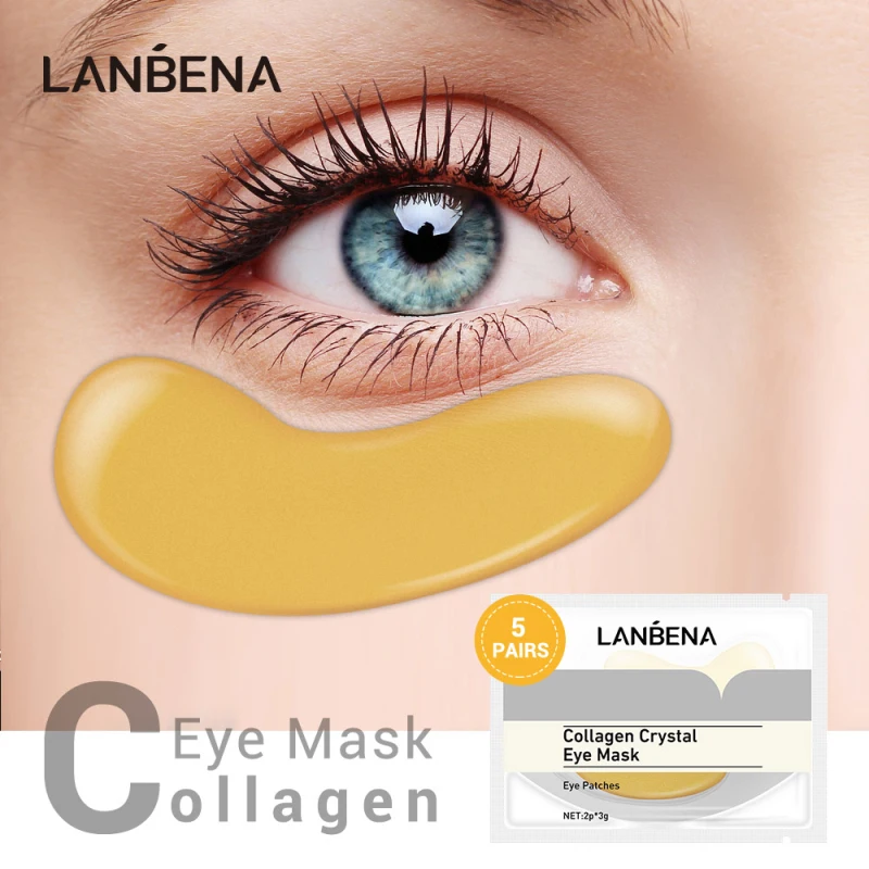 

LANBENA 24K Gold Eye Mask Collagen Eye Patches Dark Circle Puffiness Eye Bag Anti-Aging Wrinkle Firming Skin Care Dropshipping