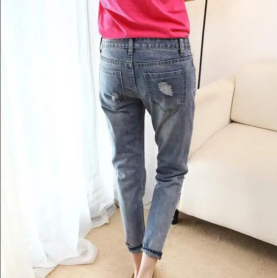 

Cheap wholesale 2016 new Autumn Winter Hot sale fashion casual TX1013 ripped jeans for women