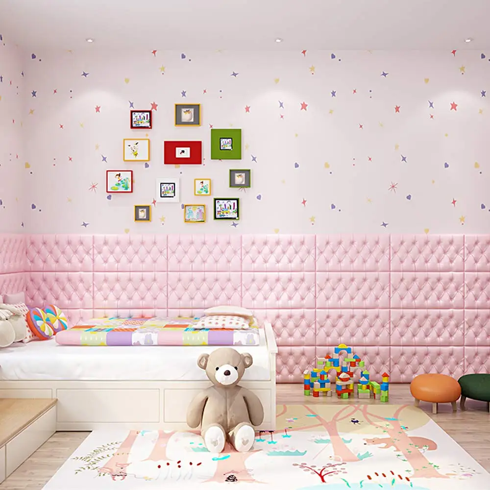 3D Waterproof Wallpaper Faux Leather Foam Self Adhesive for Living Room Bedroom Kids DIY Wall Stickers Background | Обустройство дома
