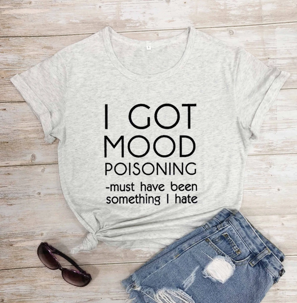 

I got mood position t shirt women fashion pure casual funny grunge tumblr hipster young tumblr tees vintage t shirt tops- L370