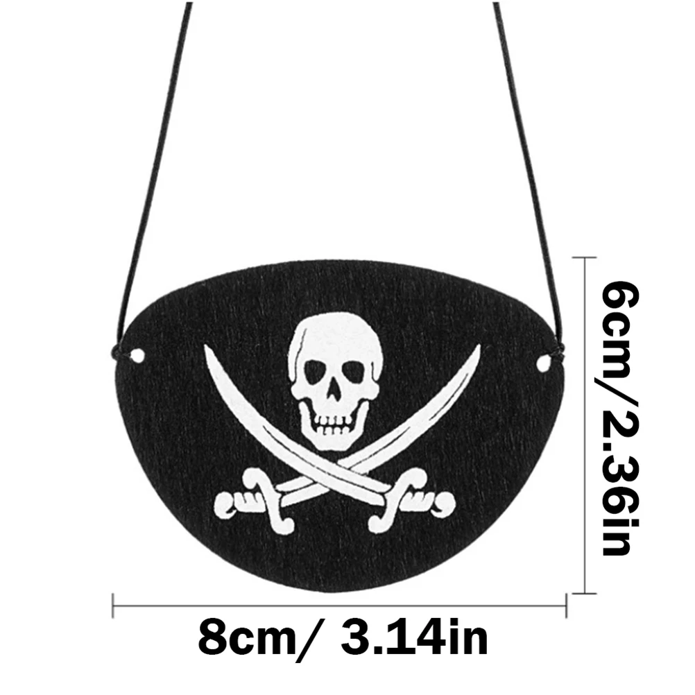 12 шт./6 шт. пиратский глаз нашивки из фетра с одним глазом Скелет капитан глазные