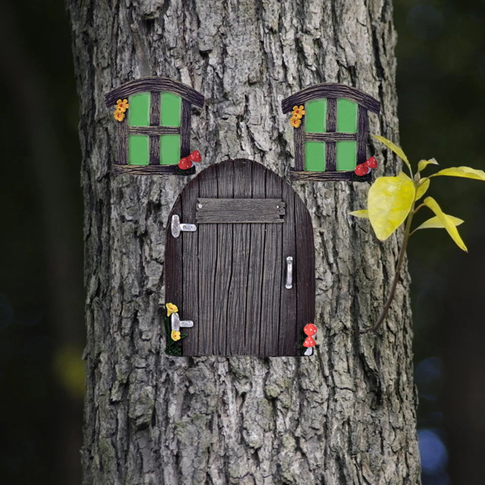 

Garden art garden sculpture decoration, garden home decoration has a weak fluorescent effect, hanging garden accessories door