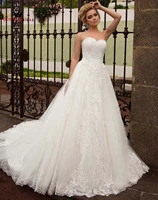elegant ball gown sweetheart wedding dresses tulle lace appliques formal bridal gown 2022 new design custom made ds125