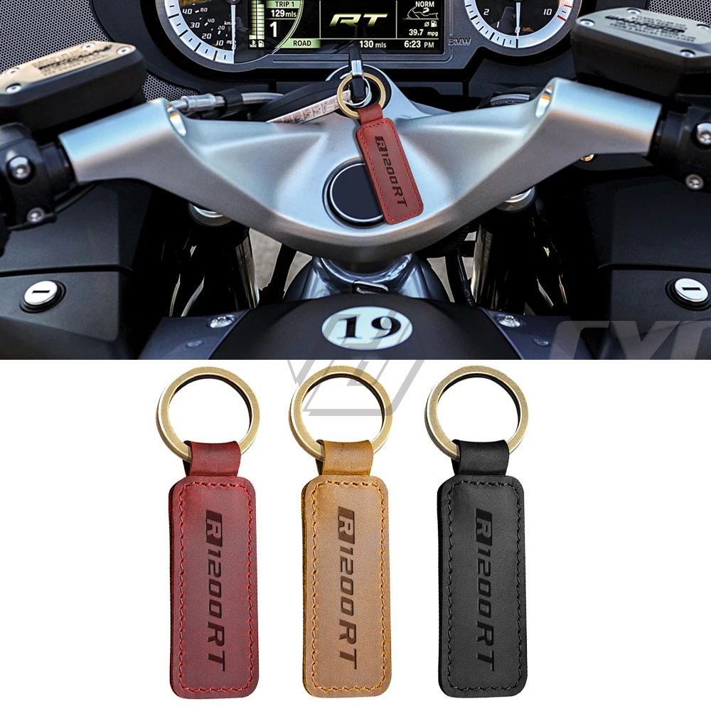 

For BMW Motorrad R1200RT R1200 RT Motorcycle Cowhide Keychain Key Ring