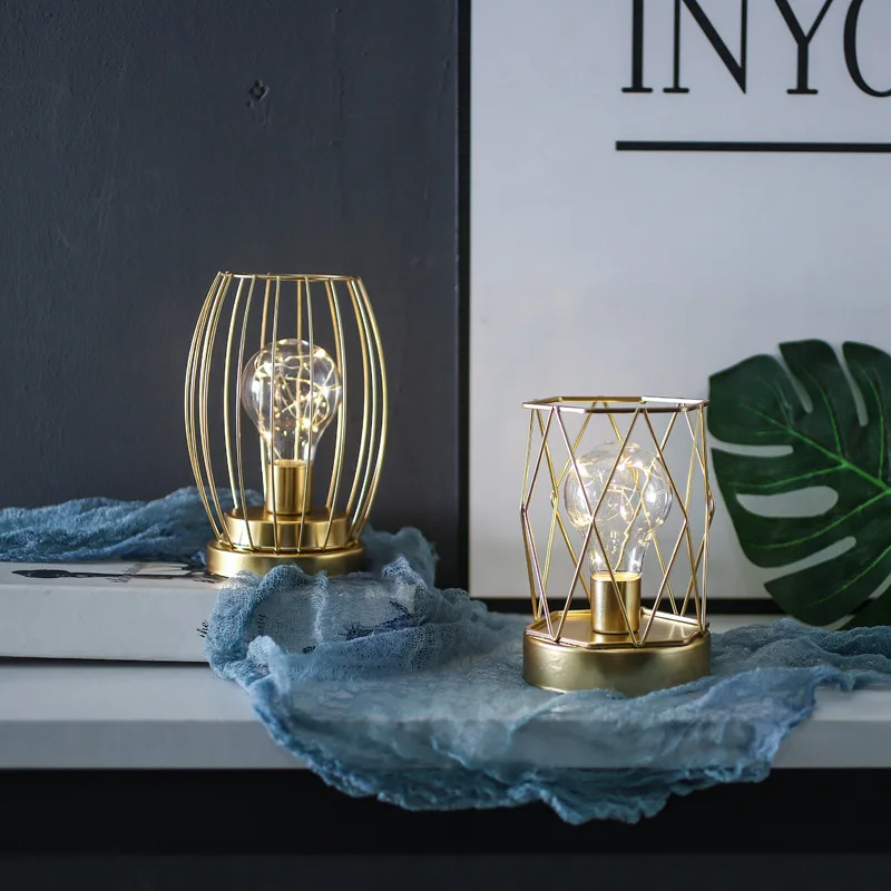 Скандинавская Геометрическая настольная лампа Свадебный прикроватный