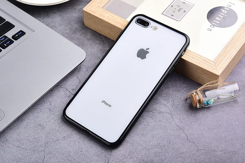 

Luxury Transparent Phone Case For iPhone 11Pro Max XR X XS Max 8 7 6 6S Plus Silicone Frame Anti Shock Acrylic Back Cover Coque