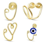 Африканские носовые манжеты без имитации пирсинга, носовое кольцо для женщин, носовые кольца, обруч, зажим для ушей, ювелирные изделия для тела, стильные Изящные или модные