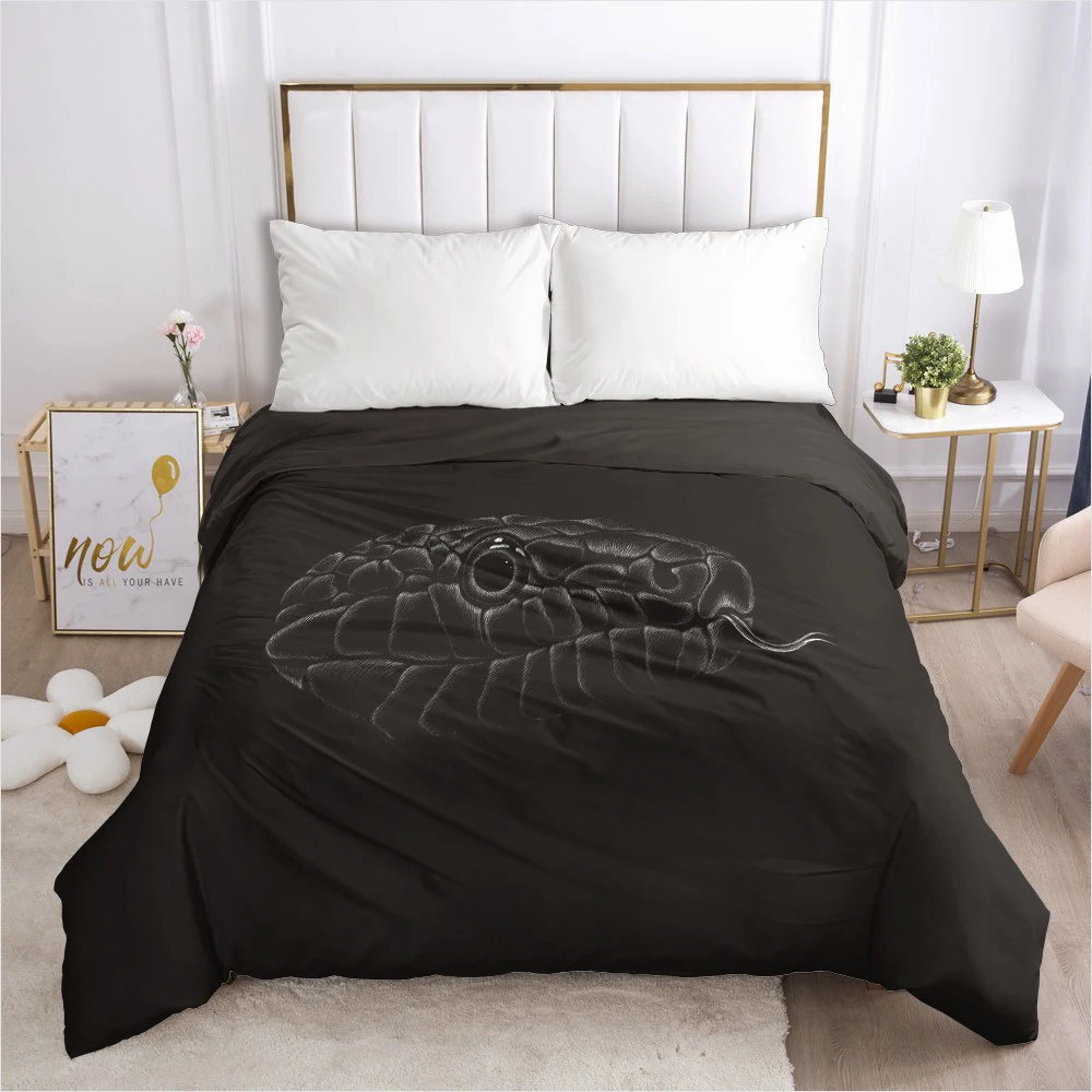 

Bedding Duvet Cover Comforter/Quilt/Blanket Case With Zipper Queen King Europe Russia Size Nordic 150/140x200 Black Orangutan