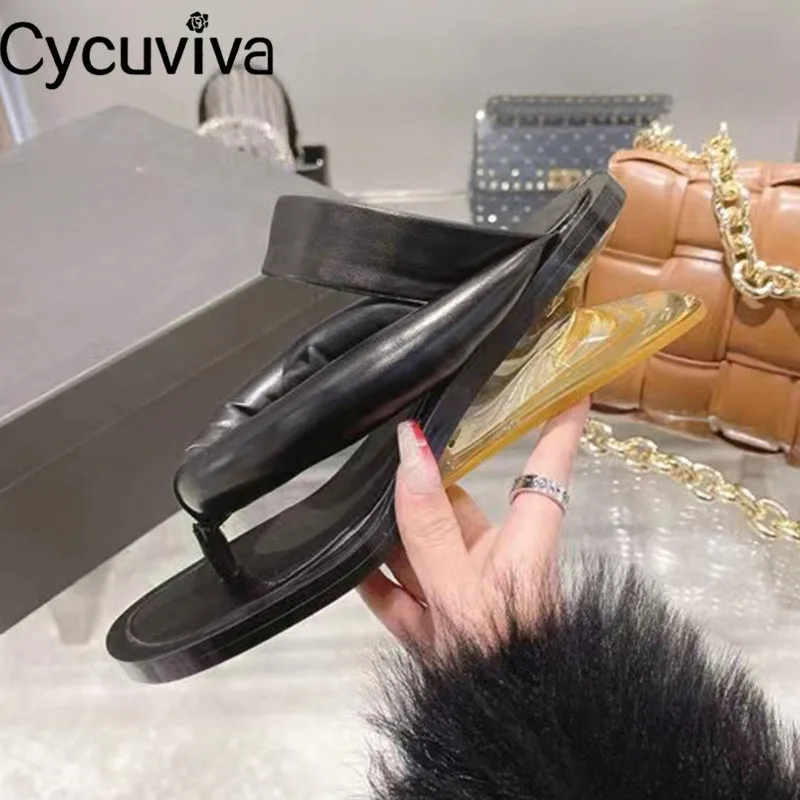 

Женские босоножки на высоком каблуке, черные кожаные сандалии-гладиаторы с разрезом, шлепанцы на необычном каблуке, лето 2022