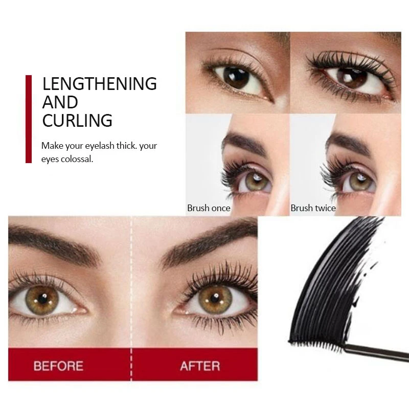 4D объем красная туба тушь для ресниц подкручивание густые ресницы водостойкая 3d