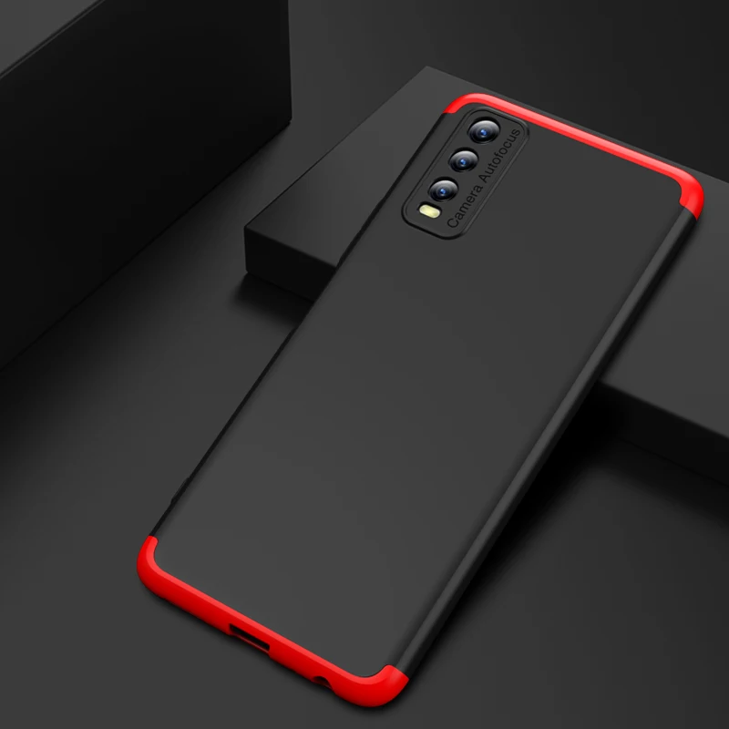 Vivo Y20 2020 чехол с полной защитой 360 градусов ударопрочный армированный Гибридный