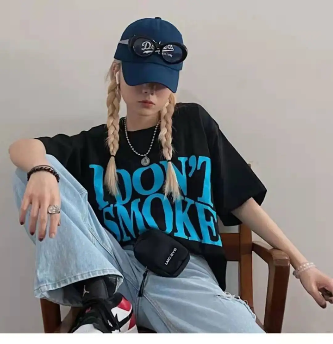 4 Sizes M-2xl Casual Loose All Match Simple Letter Printed Summer Short Sleeve O-neck Women Regular Fresh Female Top T-shirts | Женская