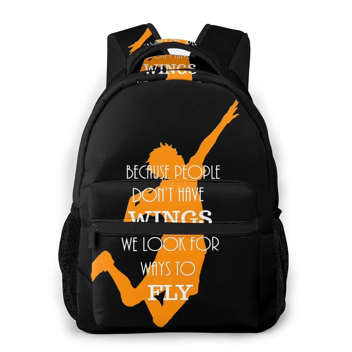 

People Don't Have Wings We Look For Ways To Fly for Teenage school bag Toddlers Bag Haikyuu Travel Rucksack For Boys and Girls