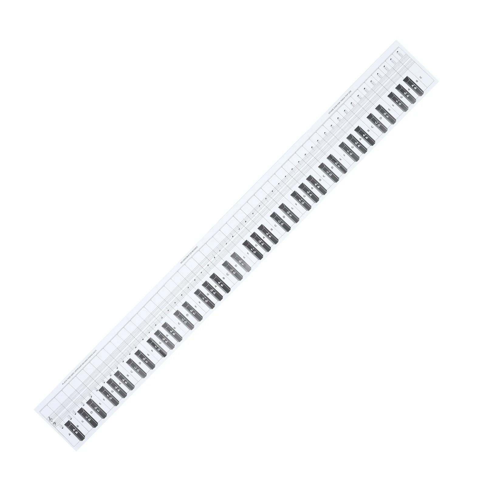 

1pc Keyboard 88 Key Piano Finger Simulation Practice Guide Teaching Aid (White)