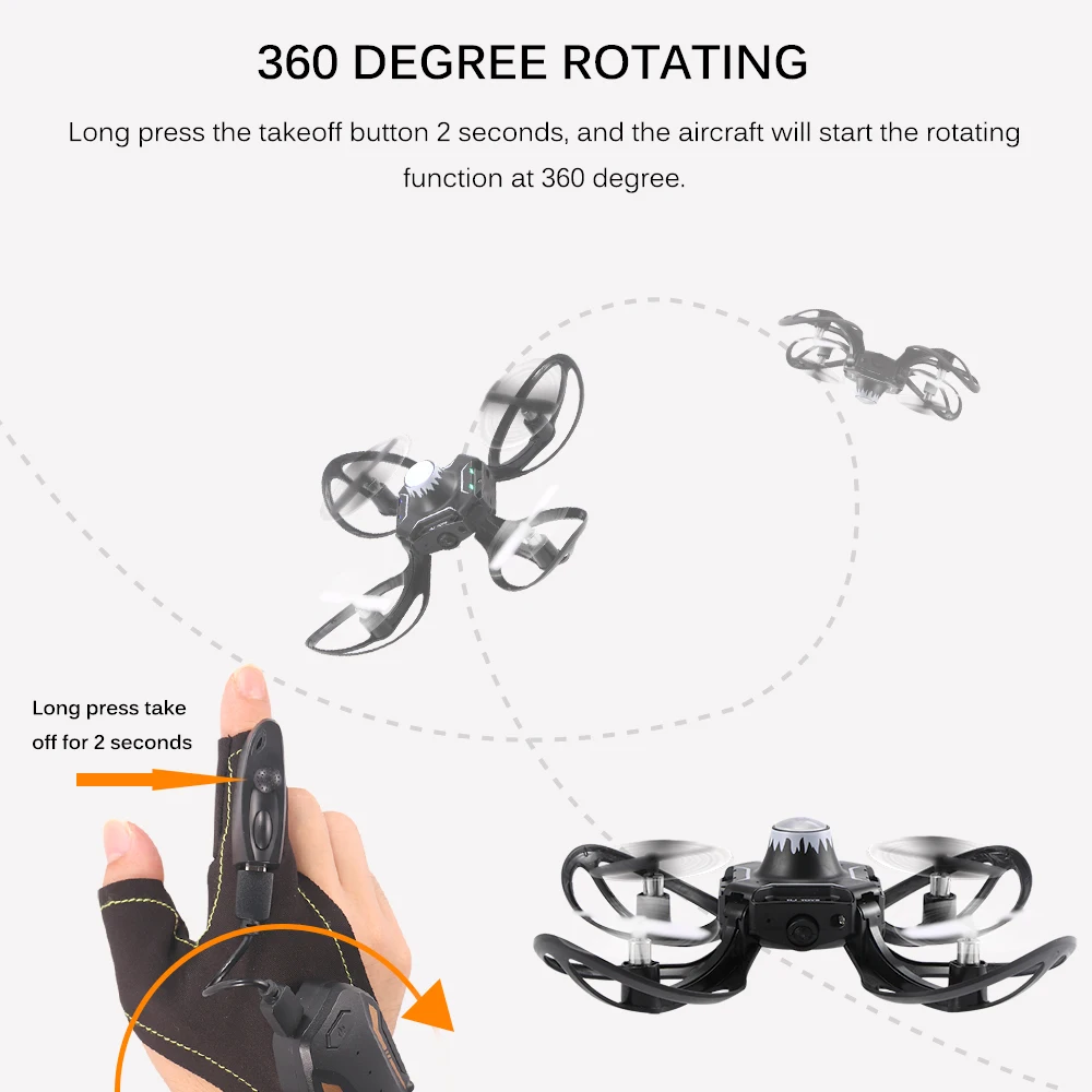 Складной мини-Дрон Квадрокоптер индукция Drone мобильный телефон Управление жест