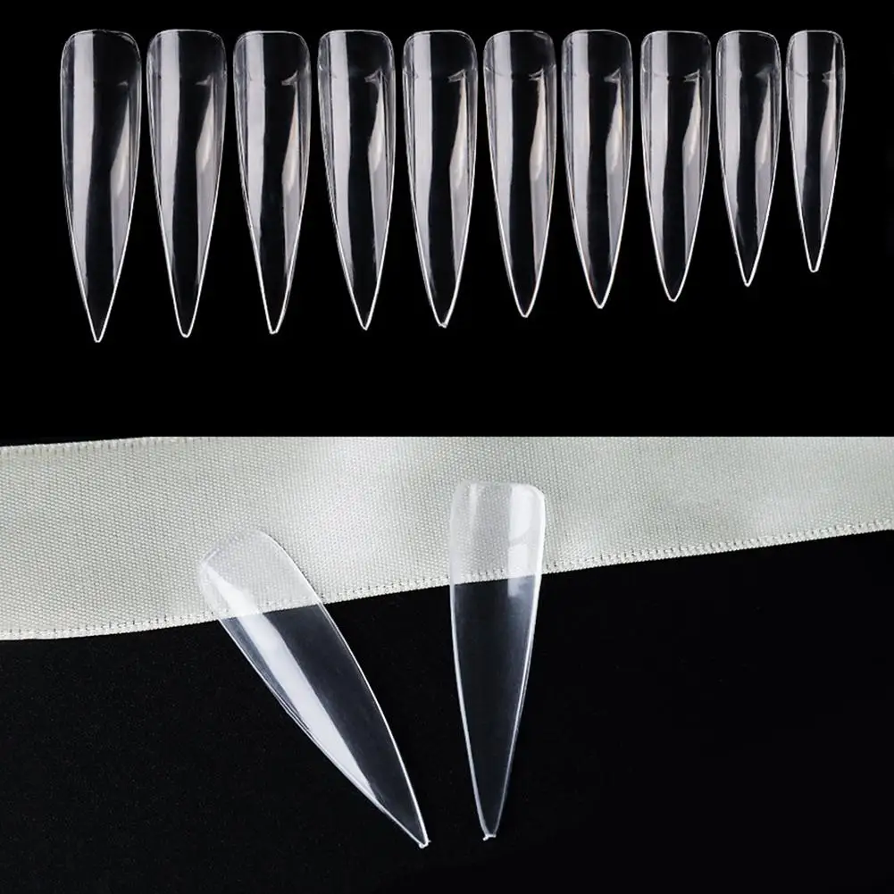 

500Pcs Long False Nail Tips Fingernail Cover DIY Salon Manicure Art Decoration