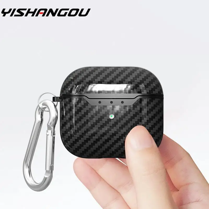 

Бизнес мягкий полный защитный чехол для Airpods 4 Беспроводной чехол для наушников для Airpods Pro 1 2 3 4 Чехол коробка с крючком