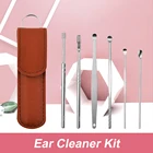 Набор для чистки ушей из нержавеющей стали, ухочистка, ложка, инструмент для ушей для детей и взрослых, уходовое средство