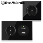 2 Gang ЕС DE Мощность Розетка с USB Зарядное устройство электрической розетки 146 розетка настенного типа черный Стекло рамка высокое качество, гарантия при заказе из России Испания переходник usb,разетка с usb для дом