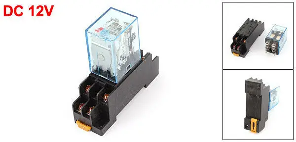 LY2NJ реле мощности катушки постоянного тока 12 В 10 А DPDT с цоколем PTF08A.|Реле| |