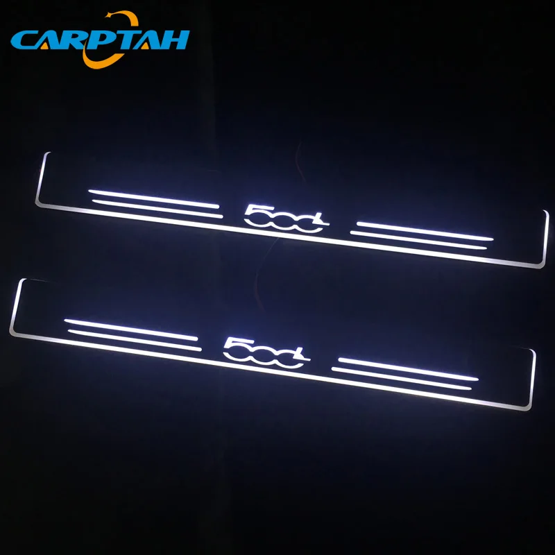 CARPTAH движущийся светодиодный автомобиль Запчасти порога Накладка путь