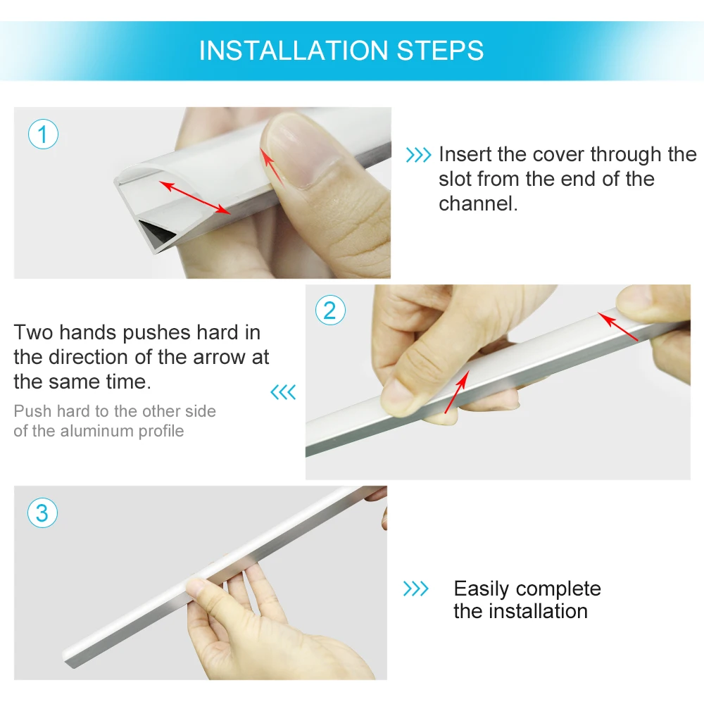 구매 20pcs 6.6ft/2m V01 LED 알루미늄 채널 3528 5050 LED 스트립 빛에 대 한 유백색 또는 지우기 커버와 블랙 알루미늄 압출 프로필