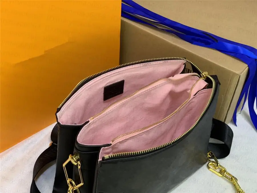 

Fashion Removable Chain Designed Real Leather Soft Cousin Women Baguette Clutch Bag Shoulder Hanging Bag Messenger Bags