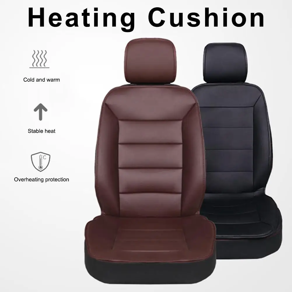 Автомобильная подушка сиденья с подогревом 12 В мягкая велюровая Подушка
