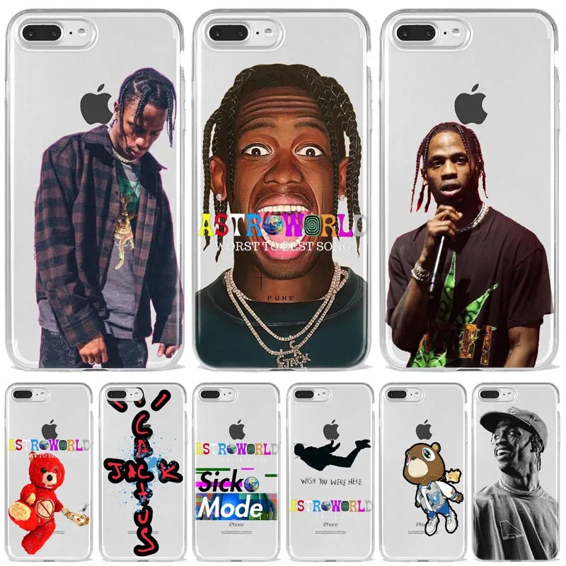 Принтом Трэвиса Скотта Huncho Джек ASTROWORLD Тур Sicko режим мягкий чехол для телефона с