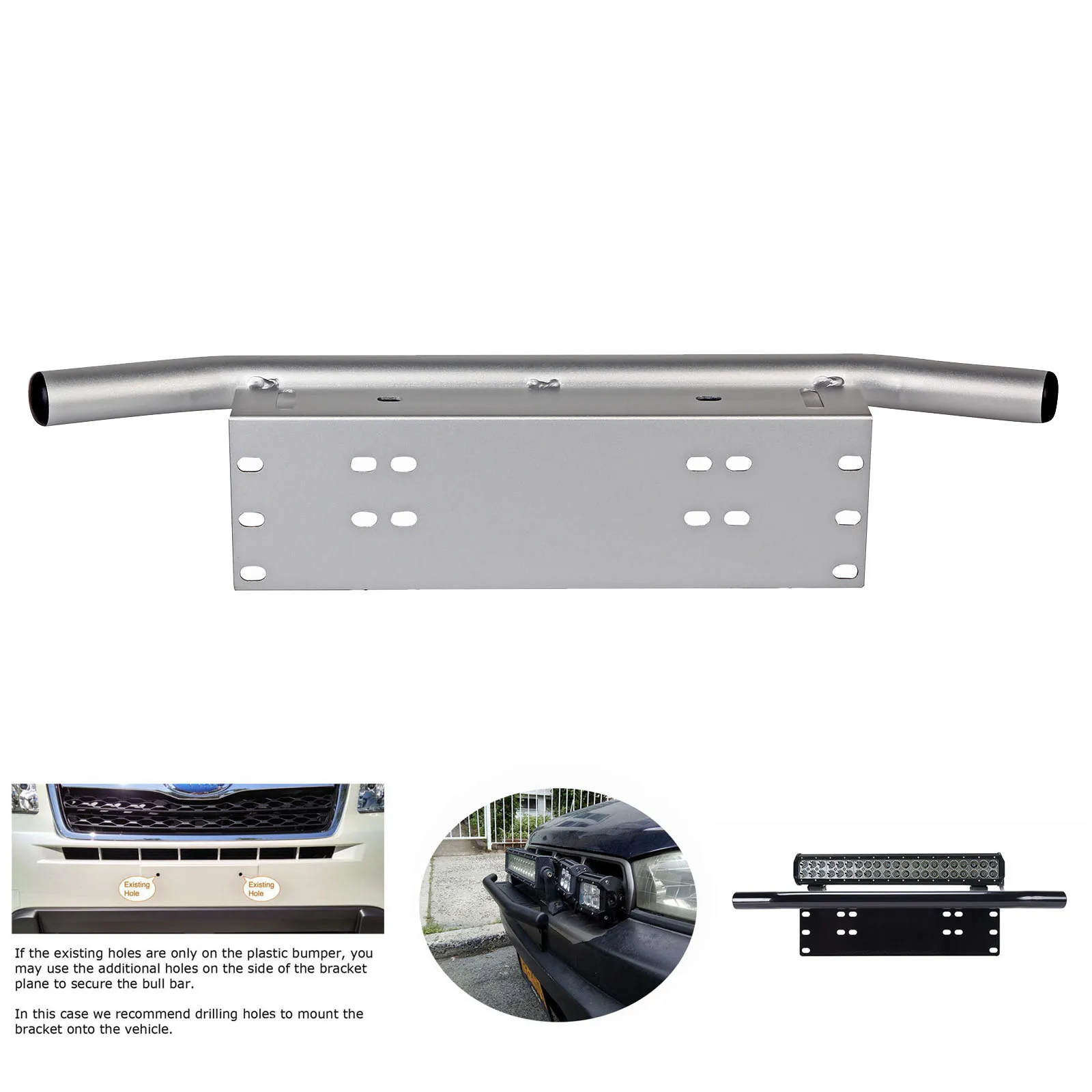 Универсальный кронштейн для крепления номерного знака на передний бампер