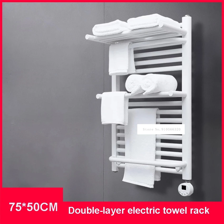 

G03 электрический полотенце с подогревом стеллаж для выставки товаров двойной Слои Смарт Контроль температуры дома Ванная комната полотенц...