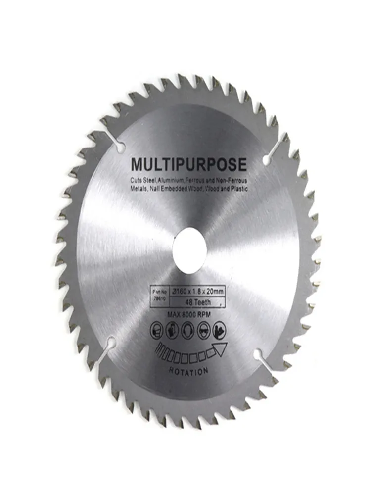 1pcs Diameter 165mm TCT Circular Saw Blade For Wood Plastic Acrylic Woodworking Saw Blade 48T Cutting Disc finglee 1pc 85mm tct woodworking mini circular saw blade acrylic plastic cutting blade general purpose for wood