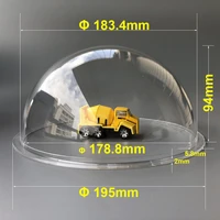 7 67 inch 195x94mm polycarbonate security cctv camera clear lens cap transparent pc dome hemisphere exhibit protection cover