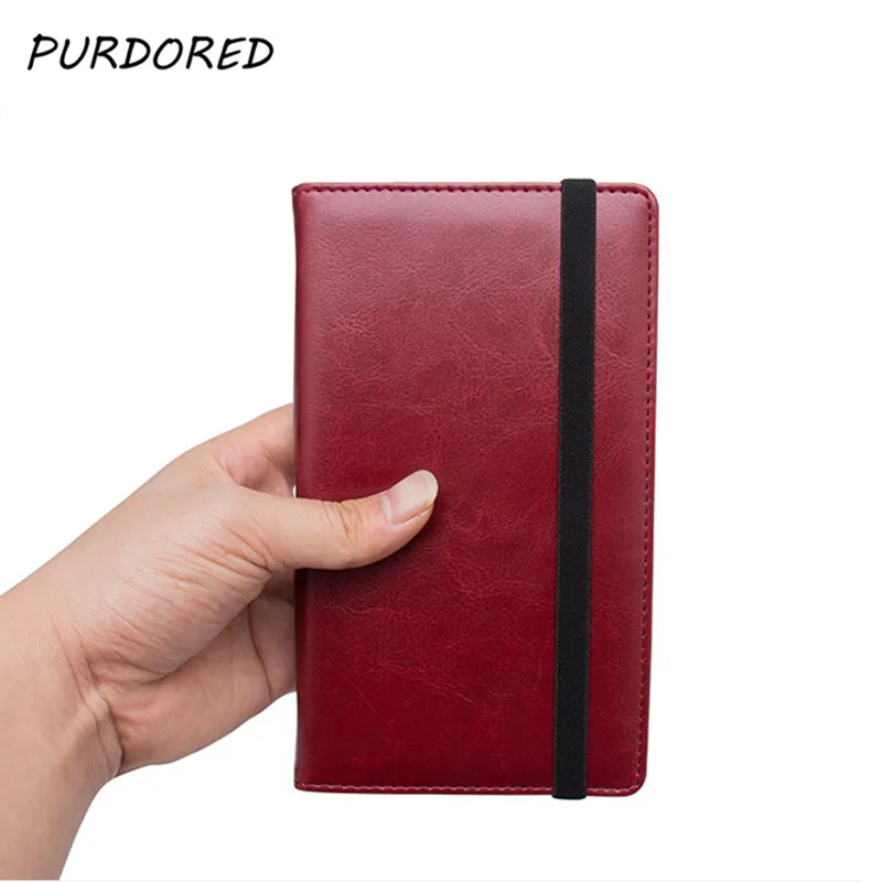 PURDORED 1 Pc 120 Slots Card Holder Large Capacity Unisex Business Card Case Minimalist Wallet ID Card Bag Tarjetero Hombre