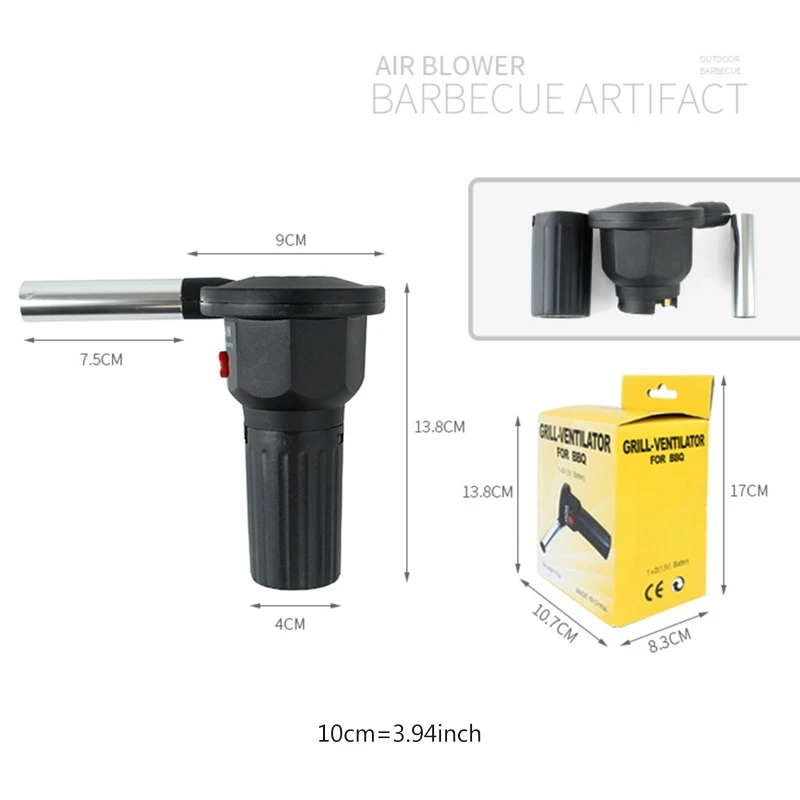 

Electric BBQ Air Blower Fan Portable Outdoor Camping Picnic Charcoal Grill Barbecue Blast Blower