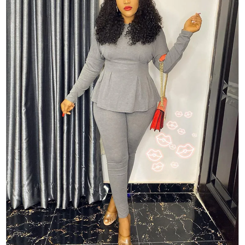 Женский Повседневный комплект из двух предметов спортивный костюм с длинным