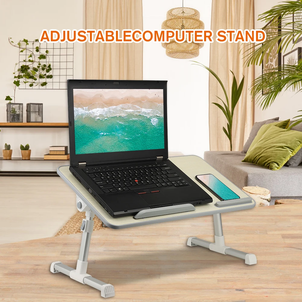 

Adjustable Laptop Stand With Fan Portable Laptop Desk Laptop Desk With Foldable Lifting Legs Sofa Bed Reading Writing On The Bed
