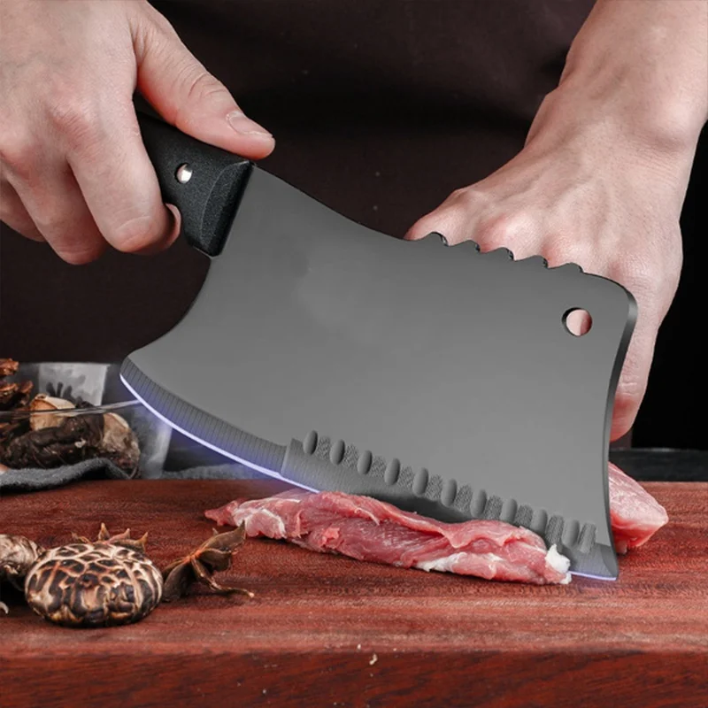 Нож шеф-повара из нержавеющей стали 7 5 дюйма с черным лезвием