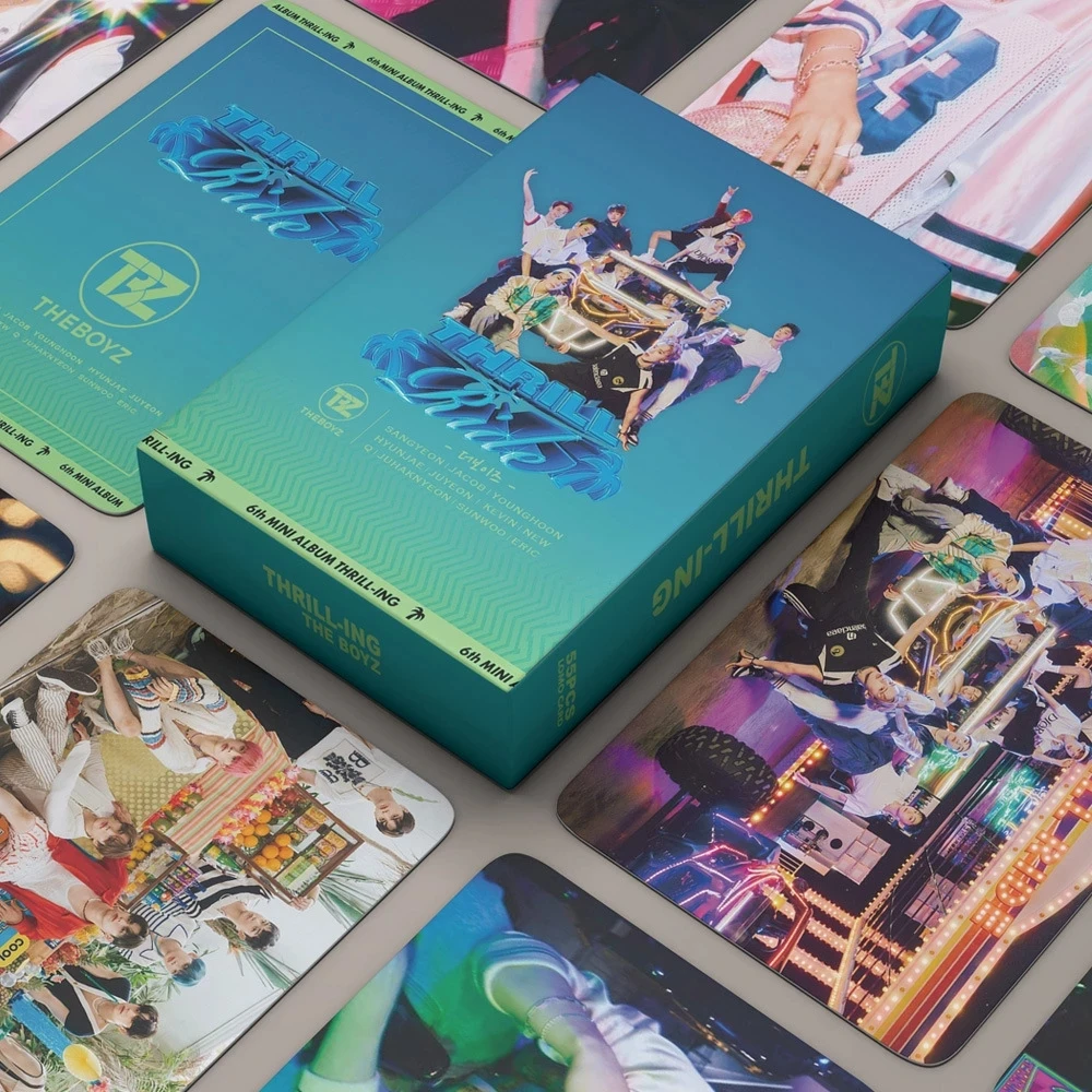 

54 Pcs/Lot 2021 Kpop THE BOYZ Lomo Cards High Quality K-pop THE BOYZ Photocard The 6th Album THRILL-ING New arrivals