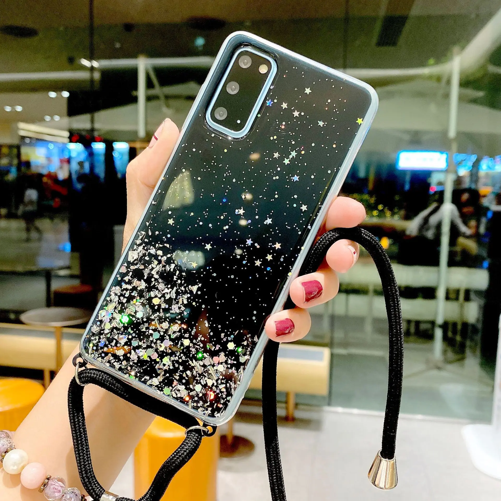 Для OPPO Find X3 Neo Lite Pro X2 Reno 6 5 5F 5Z 4 4Z Realme 8 7 7i A94 A95 A93 A92 A72 чехол Bling Stars мягкий прозрачный с