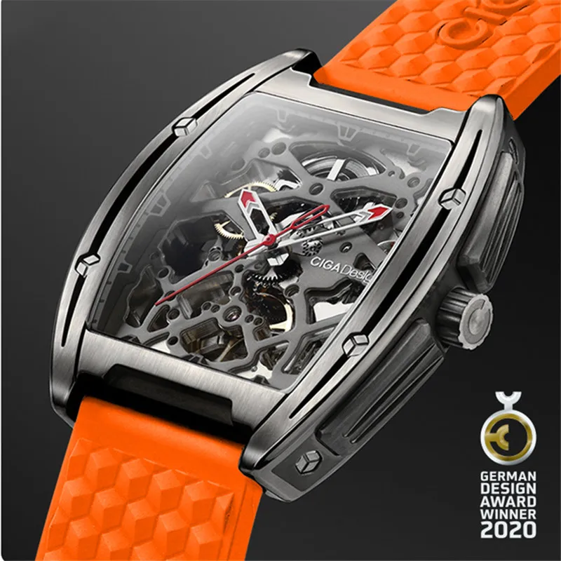

CIGA Design Titanium Case Skeleton Watch Mens Automatic Mechanical Watches Z Series Sapphire Crystal Wristwatches 2022 Luxury