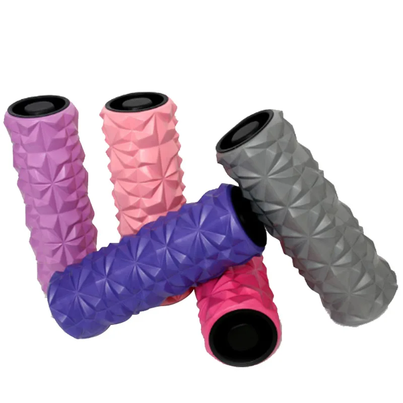 EVA Wolf Tooth Hollow Yoga foam roller Column Axis Balance Bar Massage Ball Foot 45cm Set Foam roller、 | Спорт и развлечения