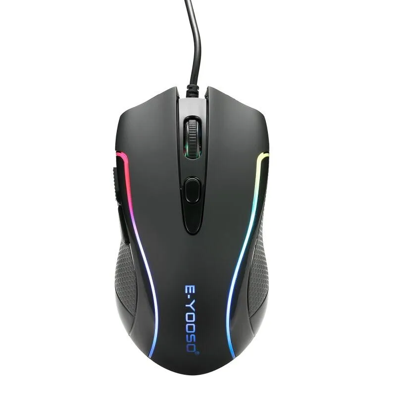 Мышь игровая Проводная с RGB-подсветкой 6 программируемых кнопок 6400 DPI | Компьютеры