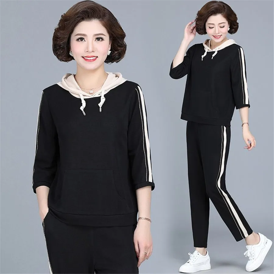 

Женский спортивный костюм из 2 предметов, толстовка с капюшоном и штаны