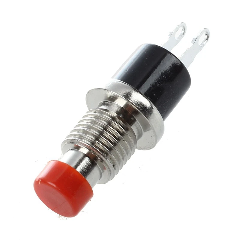 10Pcs Red Cap SPST Momentary Mini Pushbutton Switch & 5 Pcs Flashlight Cylindrical 3 X AAA Battery Plastic Holder Box |