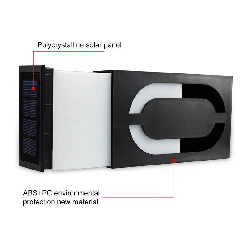 Светодиодный светильник на солнечной батарее пластиковая лампа для уличного