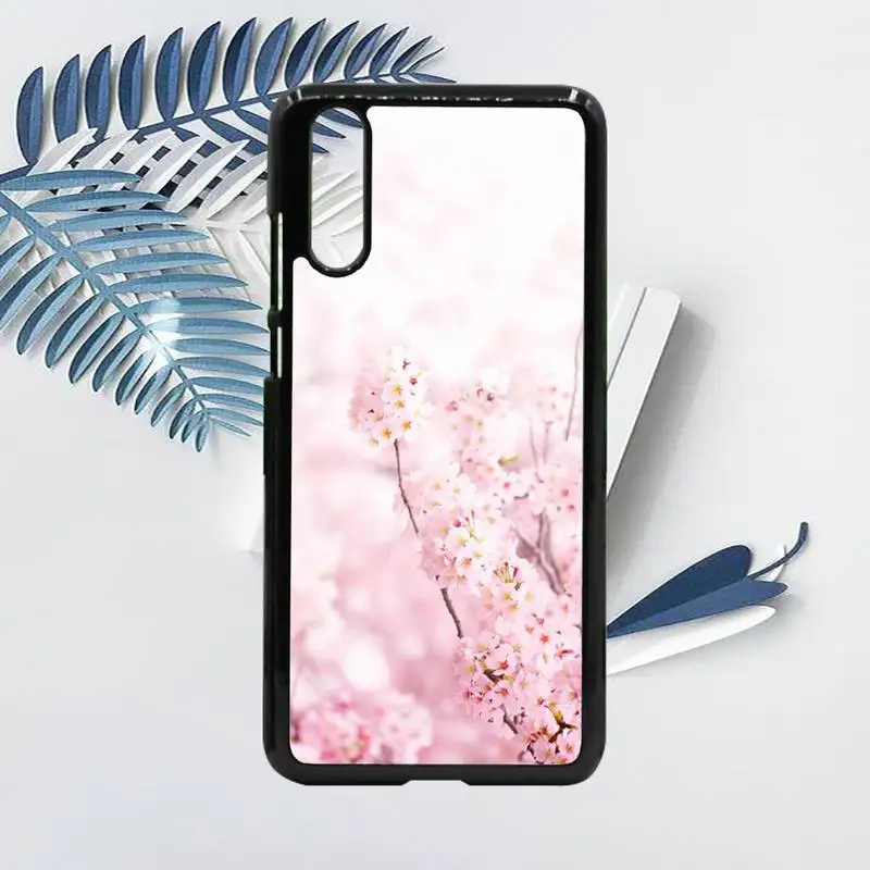 

Cherry blossoms pink flower Phone Case PC For Samsung galaxy S note 8 9 20 10 e lite2019 plus pro ultra
