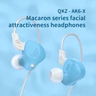 QKZ AK6-X 3,5 мм разъем, гарнитура динамический круг Hi-Fi тяжелый бас спортивные наушники С микрофоном In-ear наушники проводные наушники