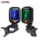 Тюнер для гитары AROMA AT-01A101, складной, с зажимом, высокая чувствительность, для бас-укулеле, хроматические аксессуары для гитары